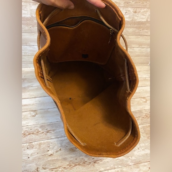 Vintage Coach Bucket Purse Brown Leather 80’s - Picture 12 of 14